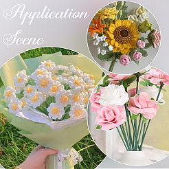 100шт 2 стиля железный стержень для цветка&nbsp;AJEW-SP0003-74