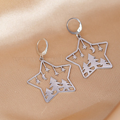 201 серьги из нержавеющей стали с застежкой-молнией&nbsp;FS-WGCA6C3-01