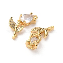Латунные микро проложить кубического циркония подвески&nbsp;KK-D504-09B-G