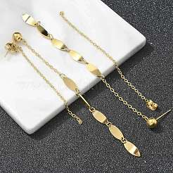 Серьги-гвоздики с кисточками из нержавеющей стали 304 с ионным покрытием (IP) для женщин&nbsp;EJEW-A119-18G