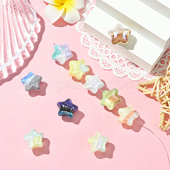 10шт 10 цвета прозрачные акриловые бусины&nbsp;OACR-CJ0002-62