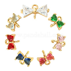 20 шт. позолоченные латунные подвески для стеклянного разъема&nbsp;KK-CJ0002-28