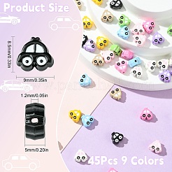 45 шт. 9-х цветные бусины из цинкового сплава&nbsp;FIND-CJ0003-85