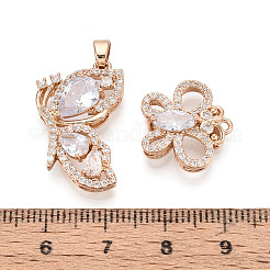 Латунные микро проложить кубического циркония подвески&nbsp;KK-T072-62G