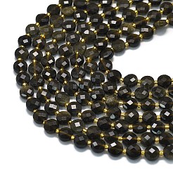 Естественный золотистый отлив обсидиан бисер пряди&nbsp;G-K389-B80-01