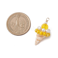 Подвески из ракушек и стекла&nbsp;PALLOY-TA00359-01