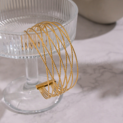 Минималистичные многорядные витые браслеты-манжеты из нержавеющей стали 304&nbsp;SR5020