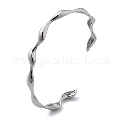 Браслеты-манжеты из нержавеющей стали 304 для женщин&nbsp;BJEW-B108-14P