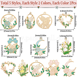 20шт 10 стиля подвески из сплава с эмалью&nbsp;FIND-SC0012-31