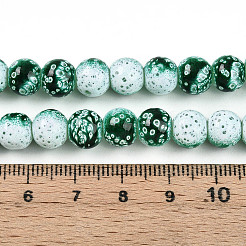 Прозрачная выпечка окрашенные стеклянные бусины нити&nbsp;DGLA-N009-8mm-06