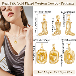 10шт 2 латунные подвески&nbsp;KK-BBC0019-40