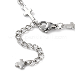 Браслеты на ногу из нержавеющей стали 304 с цепочкой из поперечных связей для женщин&nbsp;AJEW-AN00679-02