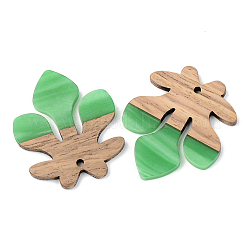 Подвески из непрозрачной смолы и ореха&nbsp;LS-RESI-S389-051A-C03