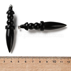 Природные обсидиана большие кулоны&nbsp;G-H338-03P-08