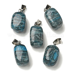 Подвески из натурального голубого агата (окрашенного и нагретого)&nbsp;G-Z067-03P-07