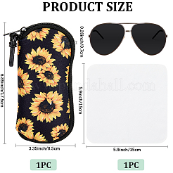 1 шт. прямоугольные прочные неопреновые сумки для хранения очков на молнии&nbsp;ABAG-CN0001-23B