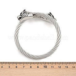 Браслеты из нержавеющей стали 304 для мужчин и женщин&nbsp;BJEW-H631-05A-AS