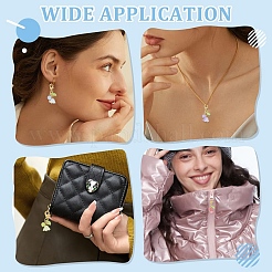 40 шт. 8 стиля подвески-цветы из натурального желтого нефрита&nbsp;HJEW-YW00156