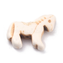 Синтетические бирюзовые бусины в виде лошади&nbsp;G-B015-03