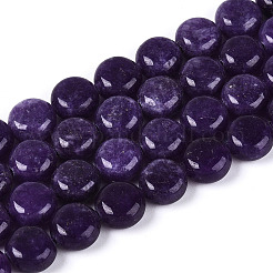 Окрашенные природные белый нефрит бисер пряди&nbsp;G-T143-16A