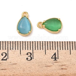 Латунные подвески из измельченного льда с кубическим цирконием&nbsp;LS-KK-D024-26G