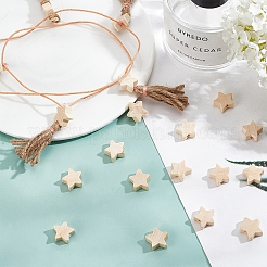 3 пакетик натуральных деревянных бусин&nbsp;WOOD-OC0002-21