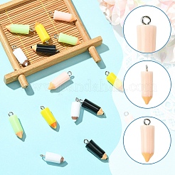 15шт 5 цвета подвески из смолы&nbsp;RESI-YW0004-88