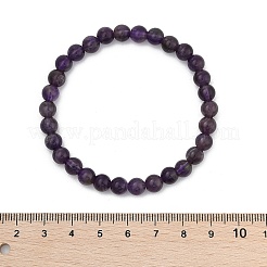 Природный аметист бисера браслеты простирания&nbsp;X-BJEW-D446-B-47