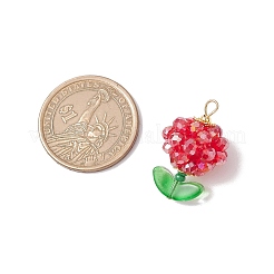 Цветок стеклянные подвески&nbsp;PALLOY-MZ00805-03