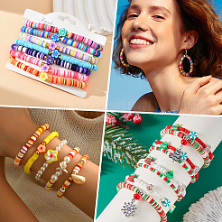 15 нить бусин ручной работы из полимерной глины&nbsp;CLAY-PA0001-07A