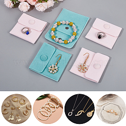 12шт 2 цвета квадратных бархатных мешков для ювелирных изделий&nbsp;TP-CP0001-02A