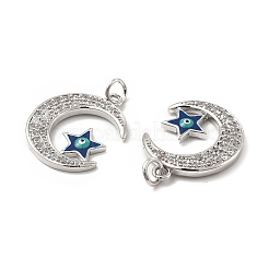 Латунные микро проложить кубического циркония подвески&nbsp;KK-E068-VB422