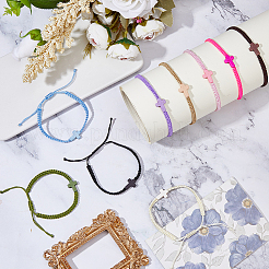 9 шт. 9-цветный полиэстеровый шнур&nbsp;BJEW-DC0001-20