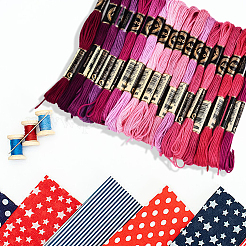 6-слойная полиэфирная нить для вышивания&nbsp;OCOR-WH20074-01B-06