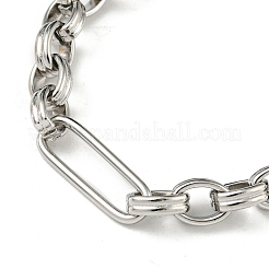 Браслеты-цепочки Figaro из нержавеющей стали 201&nbsp;STAS-Z056-09P