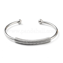 Женские браслеты-манжеты из нержавеющей стали 304&nbsp;BJEW-M310-02P