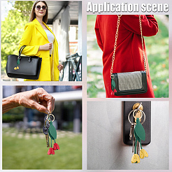 2 шт. 2-х цветная искусственная кожа подвесное украшение для ключей&nbsp;FIND-GF0008-34
