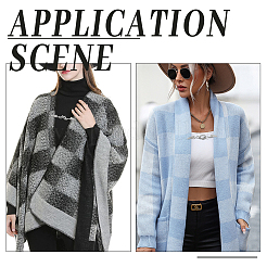 6 шт. 6 стиля ветки/морские звезды/цветы винтажный сплав и железные зажимы для кардигана&nbsp;AJEW-WR0002-09