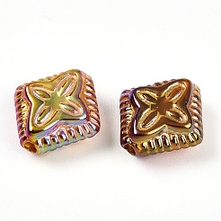 Переливающиеся непрозрачные акриловые бусины с УФ-покрытием&nbsp;OACR-T028-31