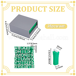 Наборы глиняных штампов с заглавными буквами из пластика&nbsp;DIY-WH0750-114B