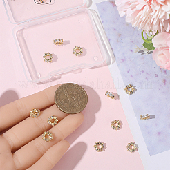 12 шт. латунные кубические циркониевые европейские бусины&nbsp;ZIRC-BBC0003-56