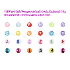 1200шт 4 стиля прозрачные акриловые бусины&nbsp;TACR-YW0001-25