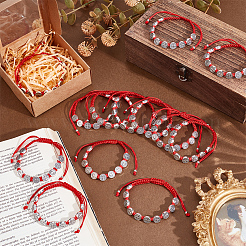 24 шт. браслет из сплава овальной формы с бусинами Святого Бенедикта и крестом&nbsp;BJEW-GO0001-23