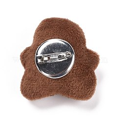 Брошь в виде пряничного человечка из хлопка&nbsp;JEWB-A003-11