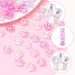 216 шт. 6 вида прозрачных акриловых бусин&nbsp;PACR-FS0001-05