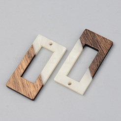 Подвески из непрозрачной смолы и ореха&nbsp;RESI-S389-057A-C04