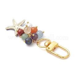 Подвесные украшения из латуни в виде морских звезд&nbsp;HJEW-JM03955