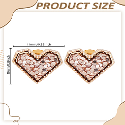 1 пара сережек-гвоздиков из сплава&nbsp;EJEW-LP0008-030