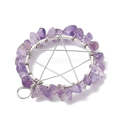 Подвески из смешанной крошки драгоценных камней&nbsp;PALLOY-JF02552-02