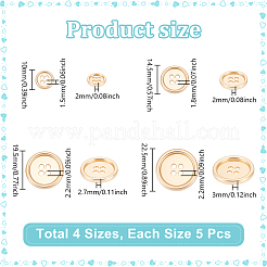 20 шт. 4 стиля 4-отверстие кнопки из цинкового сплава&nbsp;BUTT-NB0002-12KCG